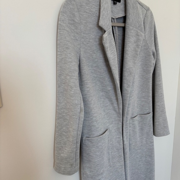 Dynamite Long Blazer Style Coat With Pockets Gray XS - Picture 9 of 11